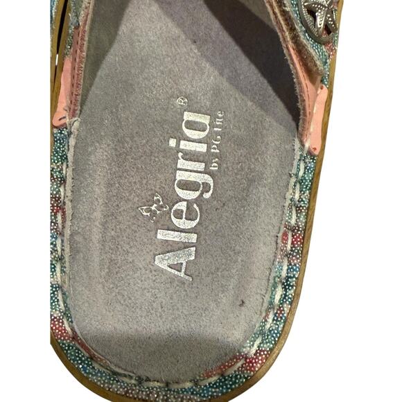 Alegria Venice Sandals Womens Size 9 Strappy Star Button Slide Mules Comfort - Picture 5 of 9